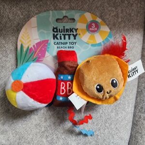 Quirky Kitty 3 pack Beach BBQ Catnip Toys